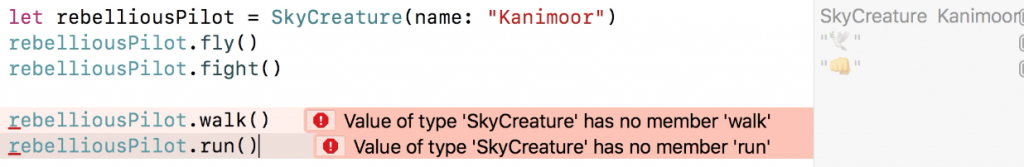 A screenshot with a fragment of a code (skycreature)