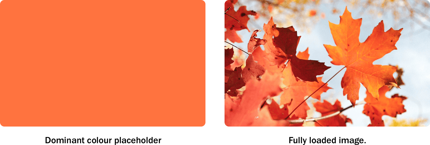 lazy loading placeholders example dominant colour fill