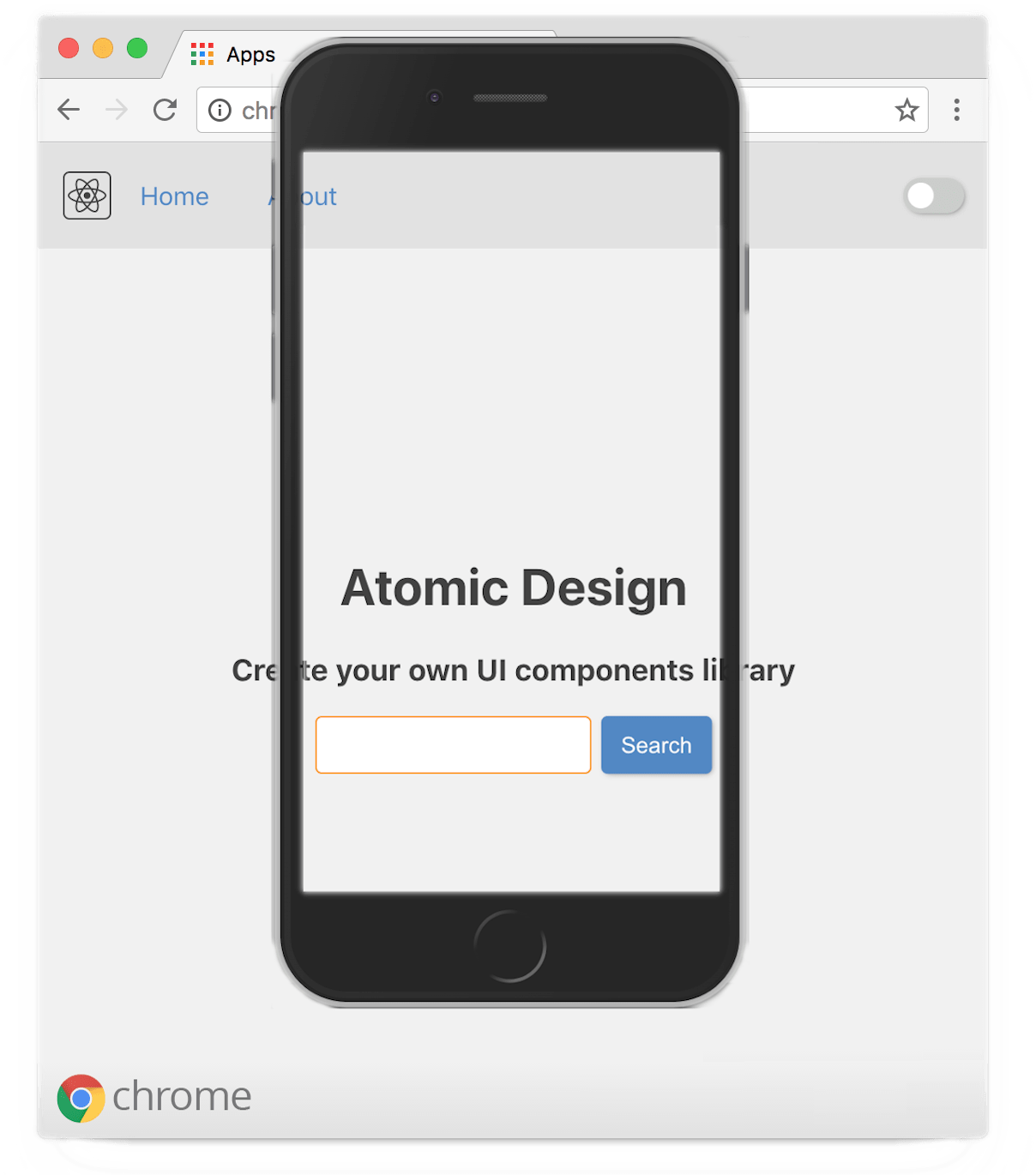 A screenshot for atomic design article