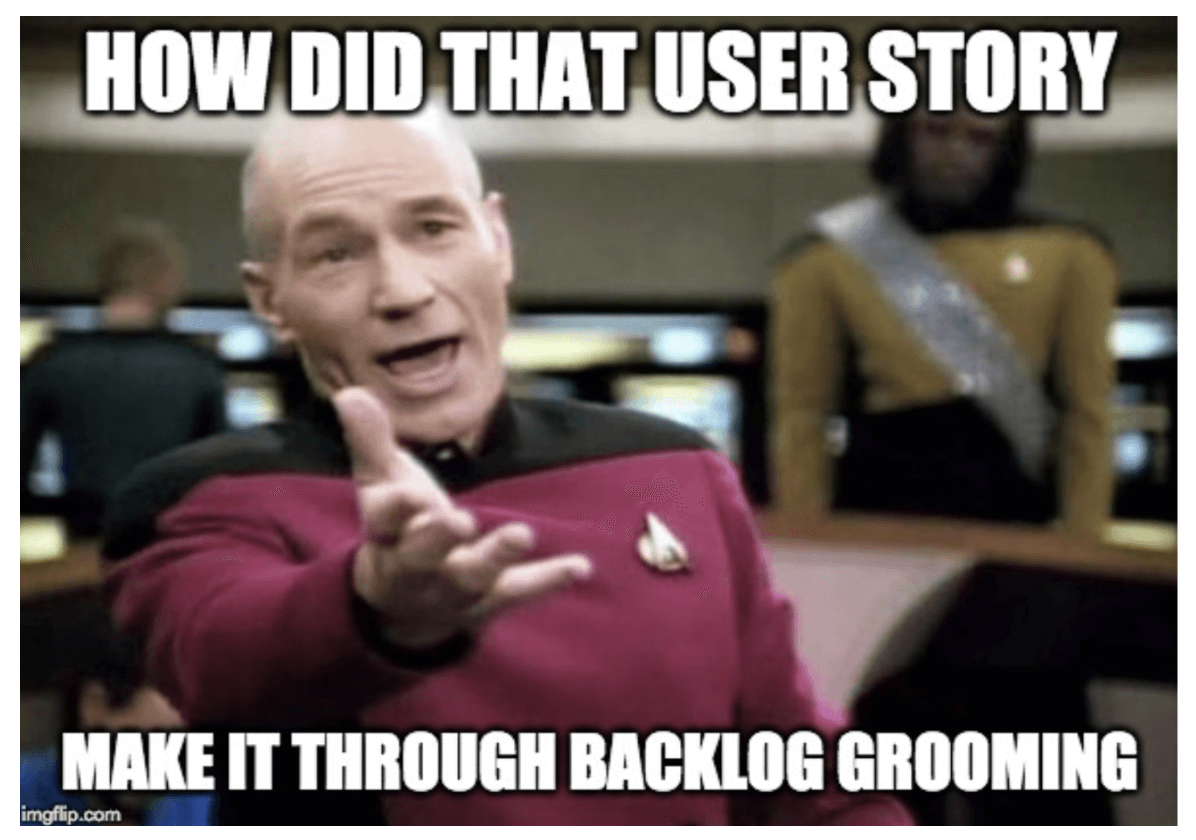 star trek meme about user stories