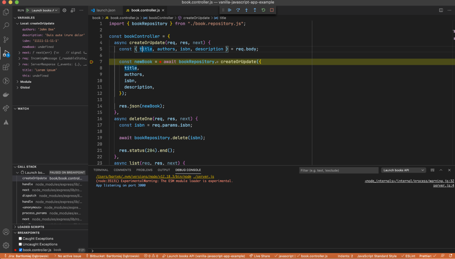 visual studio code js debugger