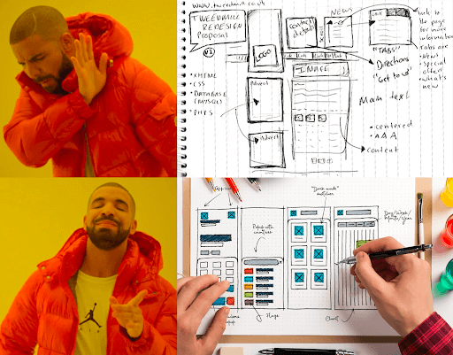 ui designers, ux designers own wireframes for the better design process, ux research, improved UI components, etc.