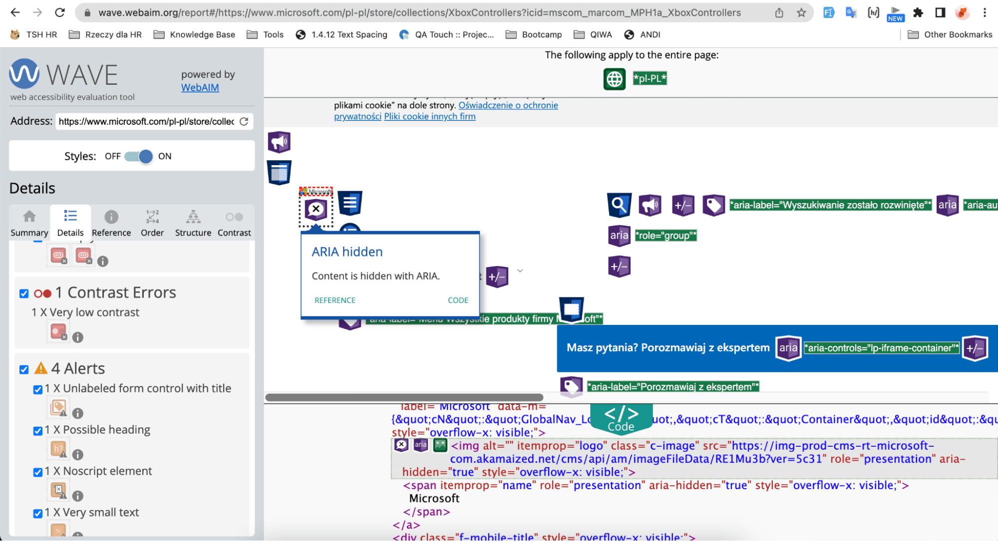 WAVE - free software for automated testing for accessibility errors from accessibility checklist