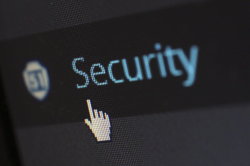 An image showing a cursor pointing at word "security" on browser