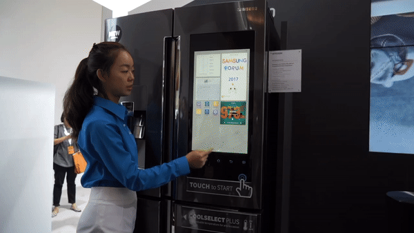 Smart Fridges have Internet connection, can mirror the Smart TV screen and also show you what's inside