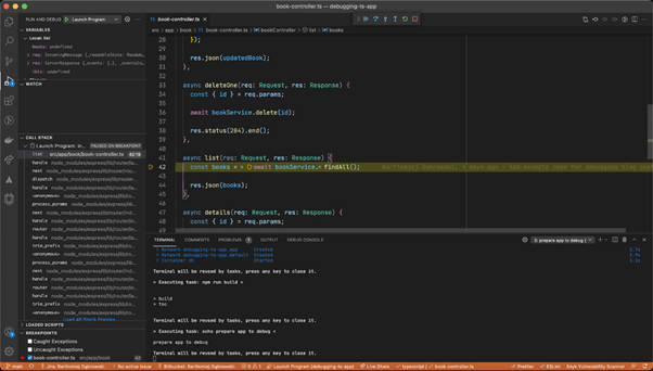 Visual Studio Code Typescript debugging 3