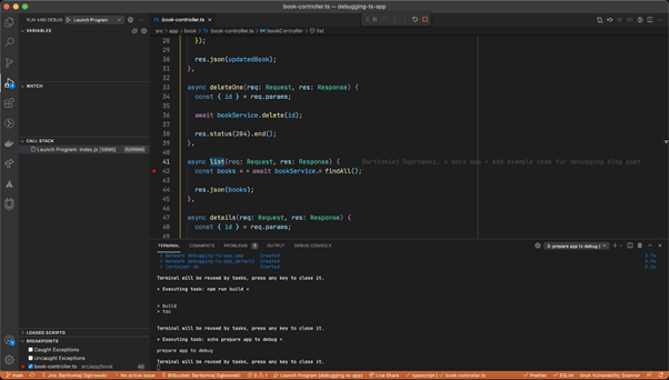 Visual Studio Code Typescript debugging 2