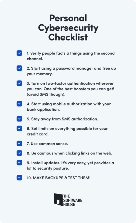 Personal Cybersecurity Best Practices Checklist For 2021 9419